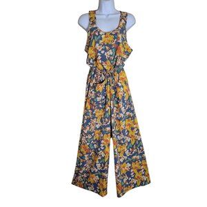 Toad & Co. Sunkissed Livvy Jumpsuit One-Piece Size S Pacific Blue Tulip Floral
